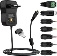 cshare Univerzális Hálózati Adapter 40W - 3V-12V Állítható Tápegység 7 Cserélhető Csatlakozóval és USB Porttal - LED, Router, Kamera Kompati 1