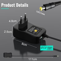 cshare Univerzális Hálózati Adapter 40W - 3V-12V Állítható Tápegység 7 Cserélhető Csatlakozóval és USB Porttal - LED, Router, Kamera Kompati 6