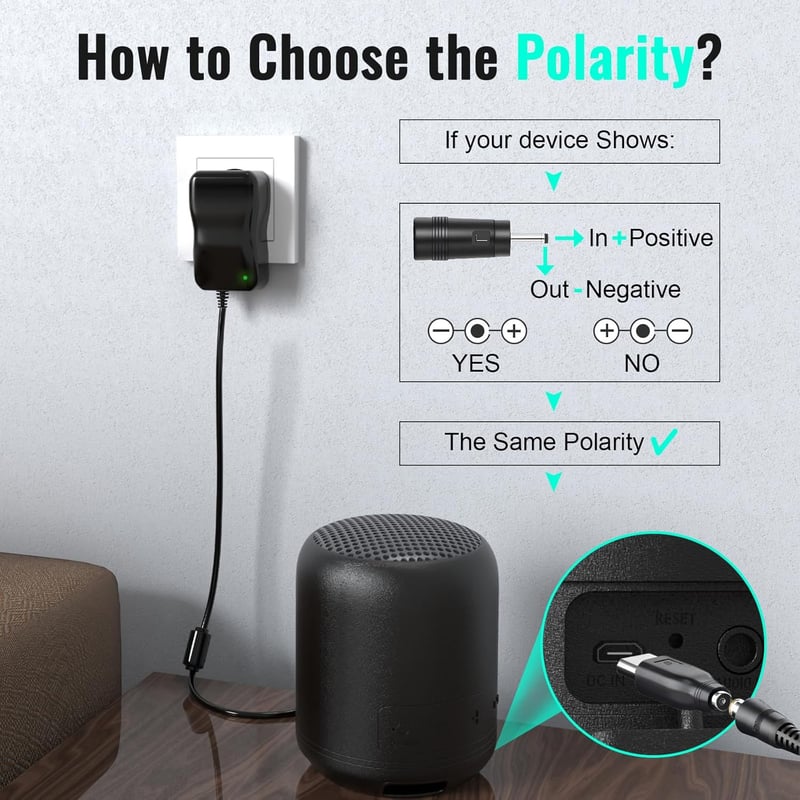 cshare Univerzális Hálózati Adapter 40W - 3V-12V Állítható Tápegység 7 Cserélhető Csatlakozóval és USB Porttal - LED, Router, Kamera Kompati