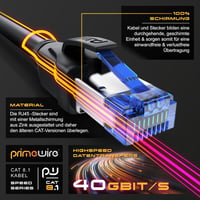 CSL-Computer 20m CAT 8.1 S/FTP árnyékolt hálózati kábel 40 Gbps Ethernet 4
