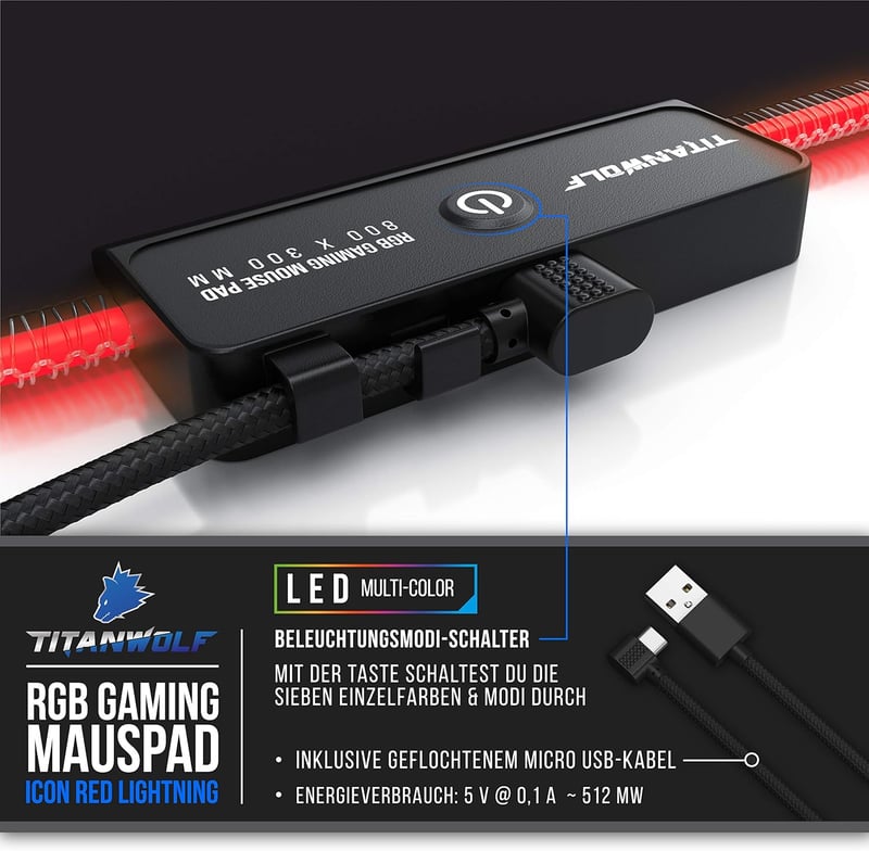 CSL-Computer RGB egérpad német motívumokkal LED világítással - 1