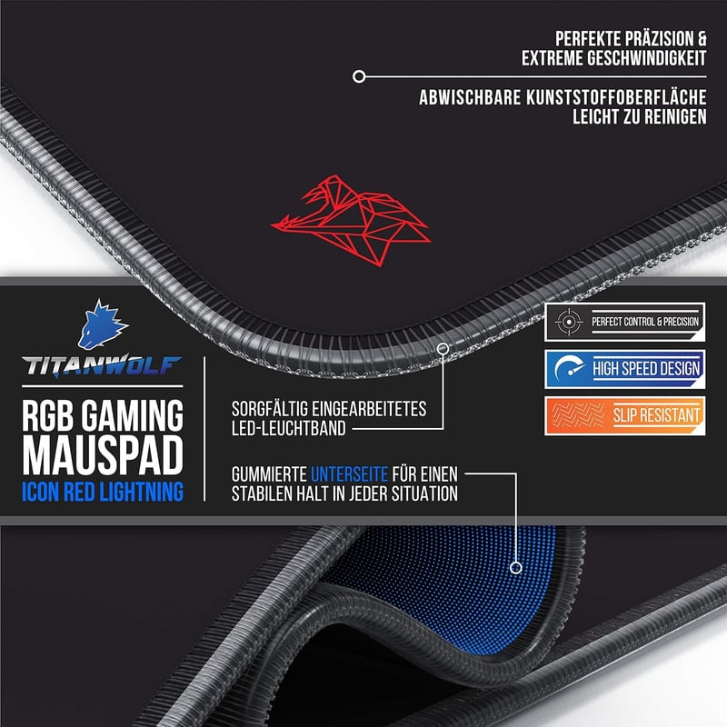 CSL-Computer RGB egérpad német motívumokkal LED világítással - 1