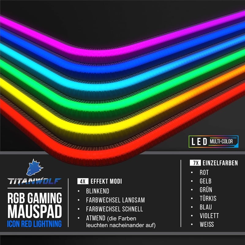 CSL-Computer RGB egérpad német motívumokkal LED világítással - 1