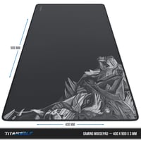 CSL-Computer Titanium Wolf XXL Gaming Egérpad 900x400 mm - Csúszásmentes Nagy Asztali Alátét, Precizitás és Sebesség 2