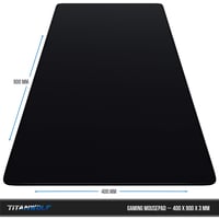 Mousepad Gaming CSL-Computer Titanwolf XXL 900x400 mm - Negru, Suprafață Speed, Suport de Birou, Dimensiune Mare, Bază Antiderapantă 2