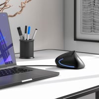 CSL-Computer vezetékes optikai függőleges egér 6400 DPI, ergonomikus, 5 gomb, könyökbarát design, fekete 6