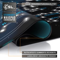 Herná podložka pod myš CSL-Computer XXL 900x400 mm – Veľká podložka na stôl s motívom hviezdnych znamení – Precízna protišmyková podložka pre Roccat Razer Logitec 4