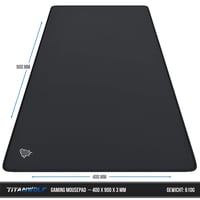 Herná podložka pod myš CSL Titanwolf XXL Speed, čierna, 900x400 mm, podložka na stôl, veľký formát, precíznosť a rýchlosť 2