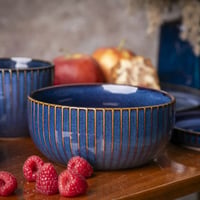 CSYY Reactive Stripes porcelán tál 20 cm modern konyhai edény 3