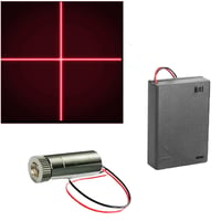 650nm červený krížový laserový modul s napájaním 3-5V a držiakom na AA batérie 2