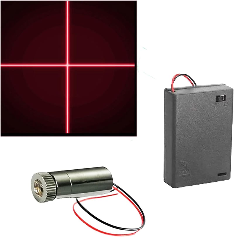 CTRICALVER 650nm Piros Lézer Modul 3-5V Meghajtóval és Elemtartóval