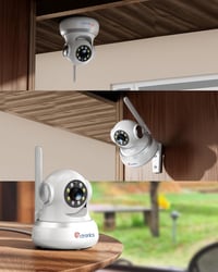 Ctronics 4G Beltéri Kamera SIM Kártyás Autókövetéshez, Éjszakai Látás, 360° PTZ, Kétirányú Hang 8
