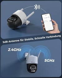 Ctronics 4K 10X hybridná vonkajšia bezpečnostná kamera, IP kamera na zabezpečenie exteriéru, inteligentná kamera s vysokým rozlíšením 6