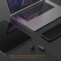 Cubilux USB-C Mikrofon 3.5mm Fejhallgató Csatlakozóval iPad Pro Air Mini MacBook Google Pixel Kompatibilis Csiptetős Mikrofon 6