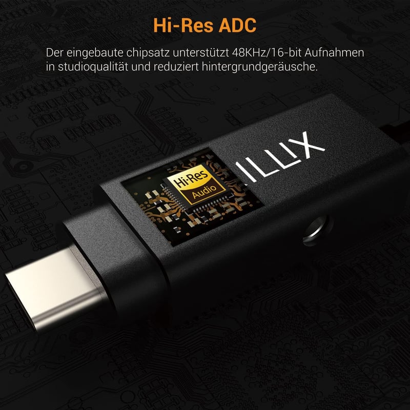 Cubilux USB-C Mikrofon 3.5mm Fejhallgató Csatlakozóval iPad Pro Air Mini MacBook Google Pixel Kompatibilis Csiptetős Mikrofon