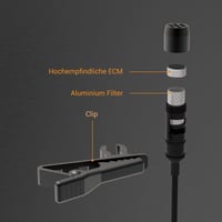 Cubilux USB-C Mikrofon 3.5mm Fejhallgató Csatlakozóval iPad Pro Air Mini MacBook Google Pixel Kompatibilis Csiptetős Mikrofon 5