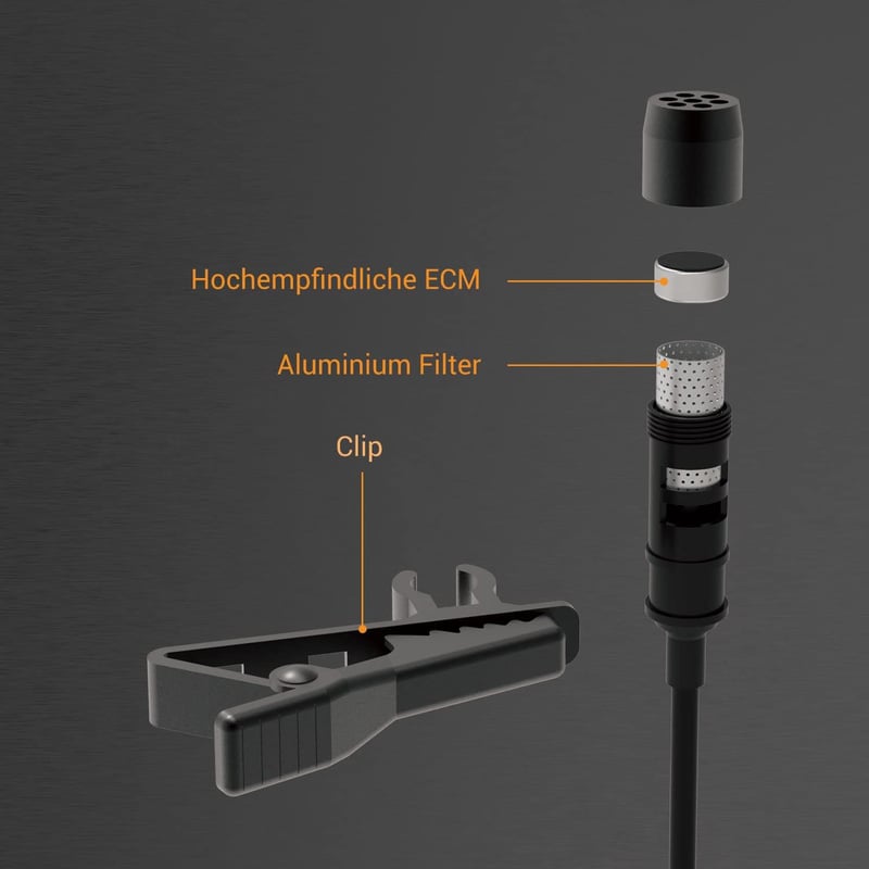 Cubilux USB-C Mikrofon 3.5mm Fejhallgató Csatlakozóval iPad Pro Air Mini MacBook Google Pixel Kompatibilis Csiptetős Mikrofon