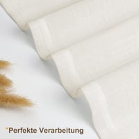 CUCRAF Lenvászon Voile Függöny Szemmekkel 245x140cm Hálószoba Nappali 2db - H245 x B140 cm (2er Pack), Linen 5