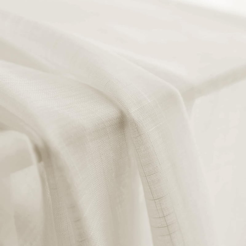 CUCRAF Lenvászon Voile Függöny Szemmekkel 245x140cm Hálószoba Nappali 2db - H245 x B140 cm (2er Pack), Linen