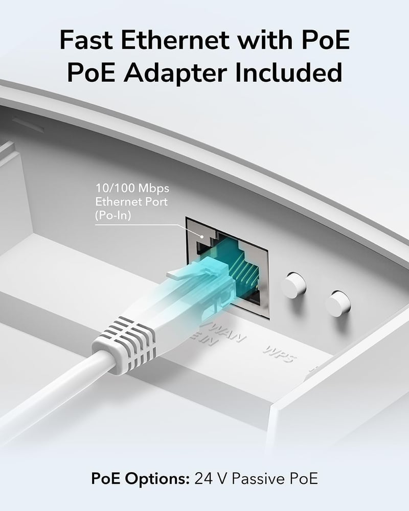 Cudy RE1200 Kültéri WiFi Erősítő, Access Point, Router, PoE Táplálás, Villámvédelem