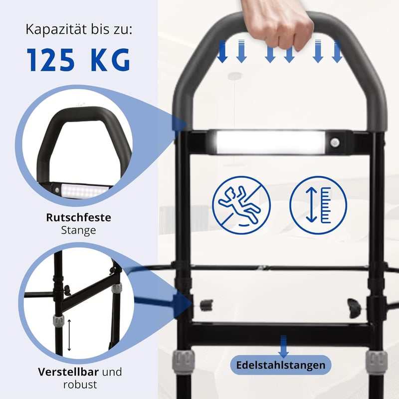Cuidora Felnőtt Ágyrács - Esésmegelőzés és Felkelési Segítség Időseknek