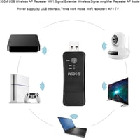 Cuifati 300M USB WiFi Jelerősítő és Repeater - Vezeték Nélküli Hálózati Adapter Smart TV-hez RJ45 Ethernet Porttal, WEP/WPA/WPS2 Támogatássa 5