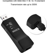 Cuifati 300M USB WiFi Jelerősítő és Repeater - Vezeték Nélküli Hálózati Adapter Smart TV-hez RJ45 Ethernet Porttal, WEP/WPA/WPS2 Támogatássa 6