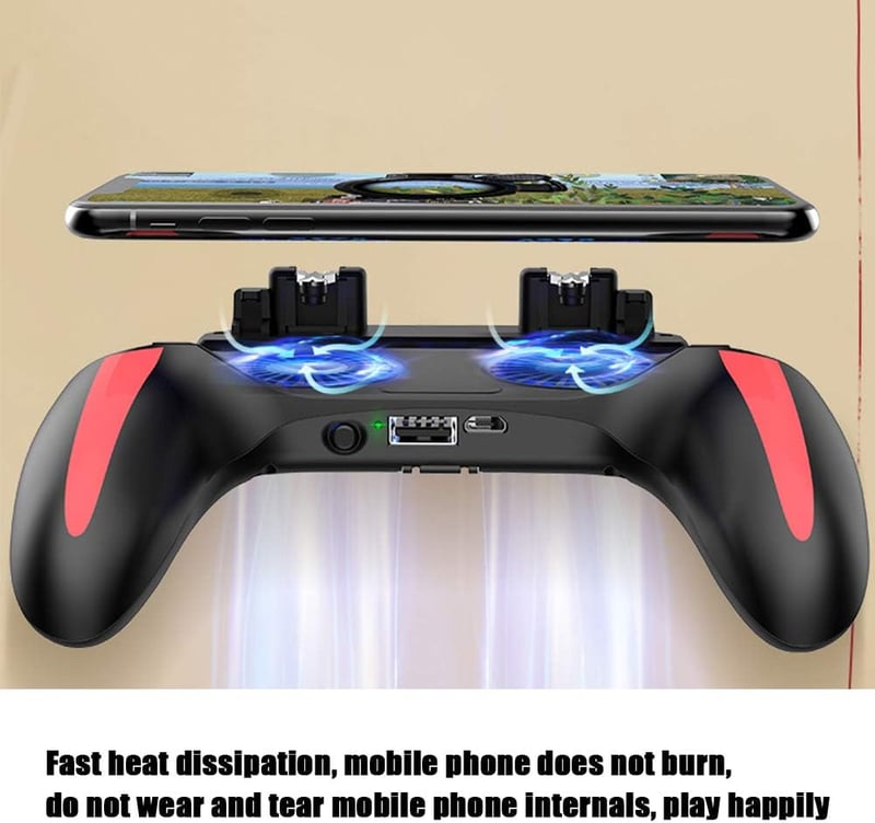 Cuifati Mobiltelefon Játékvezérlő Hűtéssel, Ergonomikus Gamepad Fogantyú 4.7-6.5 Colos Telefonokhoz