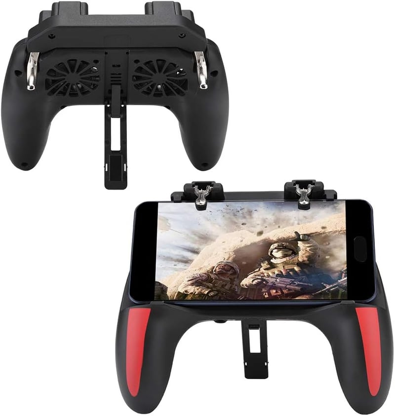 Cuifati Mobiltelefon Játékvezérlő Hűtéssel, Ergonomikus Gamepad Fogantyú 4.7-6.5 Colos Telefonokhoz