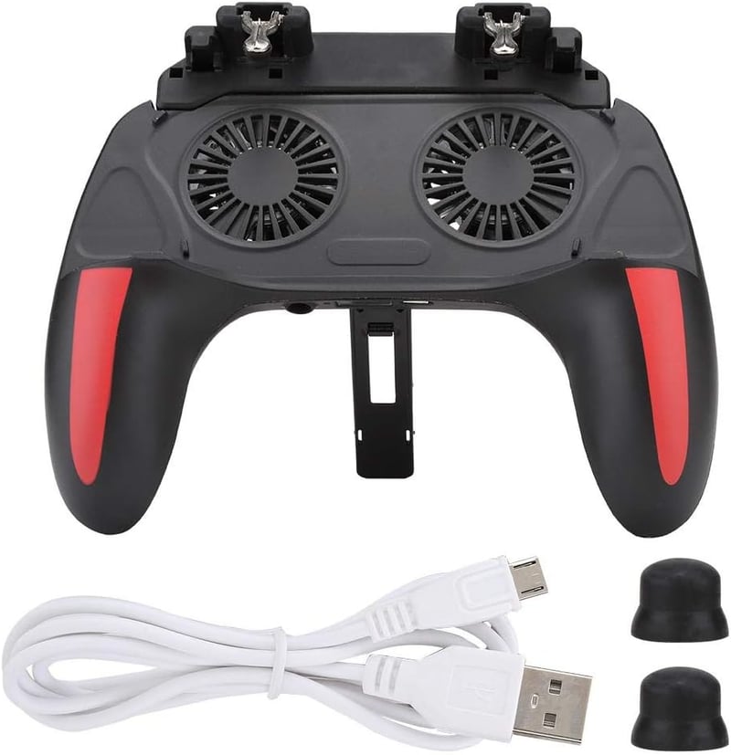 Cuifati Mobiltelefon Játékvezérlő Hűtéssel, Ergonomikus Gamepad Fogantyú 4.7-6.5 Colos Telefonokhoz