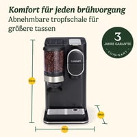 Cuisinart Egycsésze Kávéfőző Beépített Kávédarálóval, Rozsdamentes Acél, 3 Adag Méret 6
