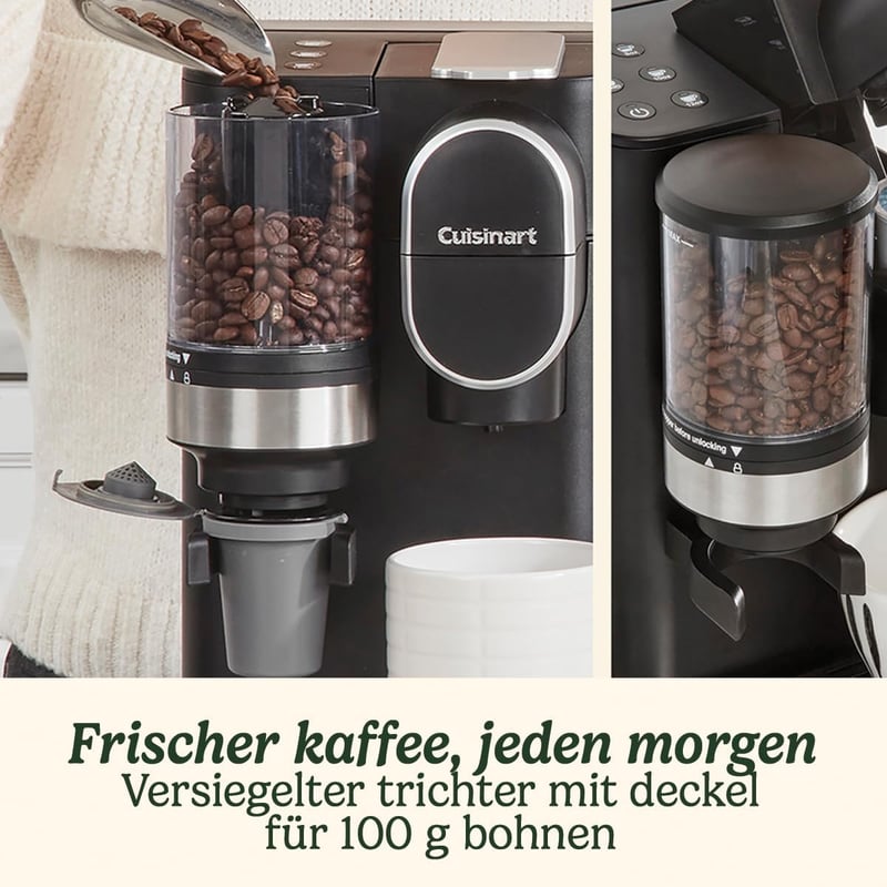 Cuisinart Egycsésze Kávéfőző Beépített Kávédarálóval, Rozsdamentes Acél, 3 Adag Méret