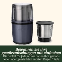 Cuisinart elektromos fűszer- és kávédaráló, 2 rozsdamentes acél tállal - kék 3