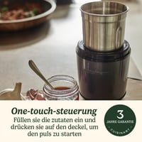 Cuisinart elektromos fűszer- és kávédaráló, 2 rozsdamentes acél tállal - kék 6