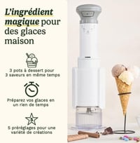 Cuisinart FreezeWand 5 az 1-ben fagylalt- és sorbetkészítő, 3×240 ml - fehér/szürke 2