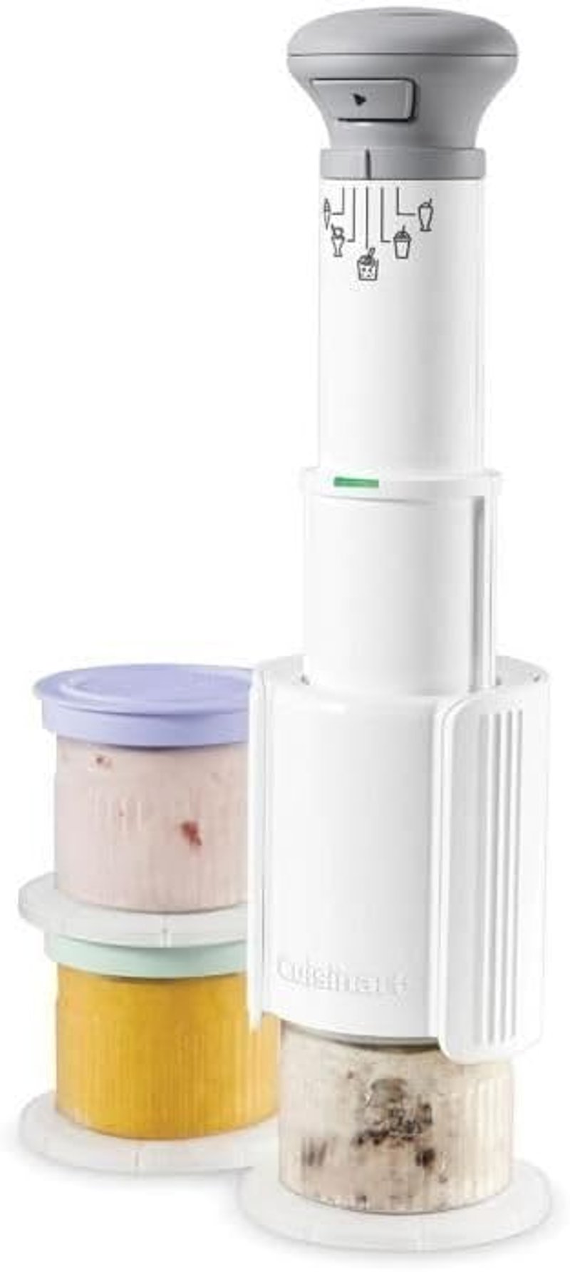 Cuisinart FreezeWand 5 az 1-ben fagylalt- és sorbetkészítő, 3×240 ml - fehér/szürke