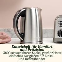 Cuisinart Multi-Temp Kettle, Quick Boil, Wireless, Stainless Steel Finish, 1.7 L Capacity, Adjustable Temperature, Removable, Washable Anti-limescale Filter, Brushed Stainless Steel 4