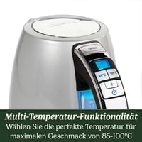 Cuisinart Multi-Temp Kettle, Quick Boil, Wireless, Stainless Steel Finish, 1.7 L Capacity, Adjustable Temperature, Removable, Washable Anti-limescale Filter, Brushed Stainless Steel 3