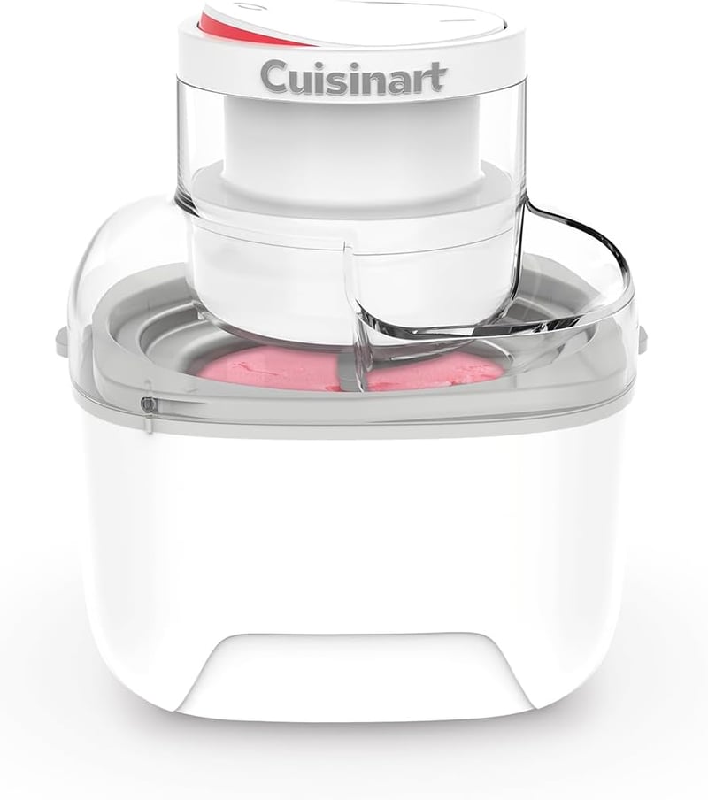 Cuisinart Solo Scoops Ice Cream Maker | Homemade Gelato & Ice Cream Maker in 25 Minutes | Sorbet Maker | Frozen Yogurt Maker | Compact, Space-Saving | 475 ml Mixing Bowl | ICEM10