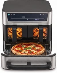Teplovzdušná fritéza a rúra Cuisinart Tri Zone 13,6 l, bez PFAS, 3 zóny, 2x4,3 l košík, 5 l zásuvka, multifunkčná fritéza 9 v 1, gril, pizza, nehrdzavejúca oceľ 1