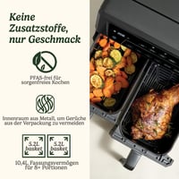 Friteuză cu aer cald Cuisinart XXL cu două zone 10,4 L (2x5,2 L), fără PFAS, Airfryer pentru prăjire, grătar, coacere și deshidratare, 8+ porții 2