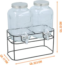 Cuisine Elegance Dupla Italadagoló 2x4 Literes Csappal 33x17x32cm 3