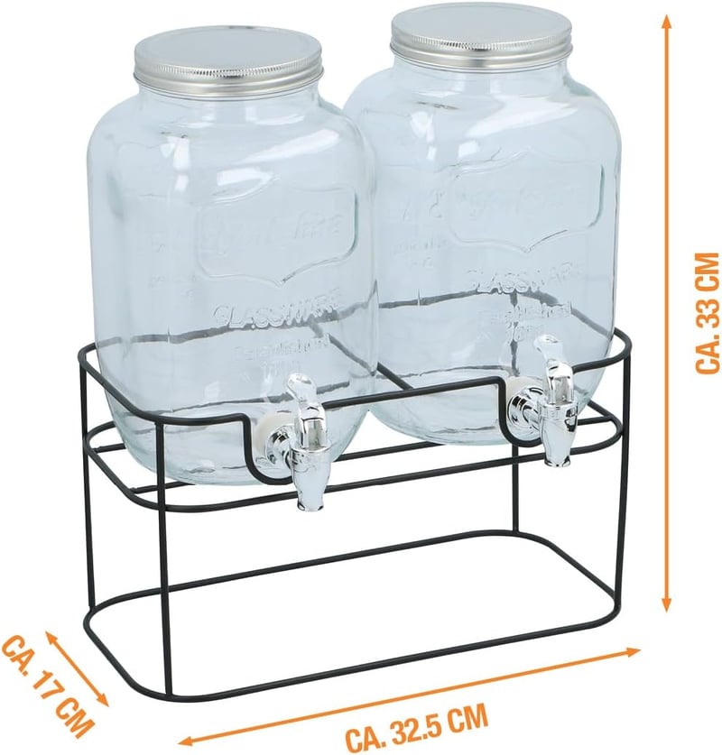 Cuisine Elegance Dupla Italadagoló 2x4 Literes Csappal 33x17x32cm