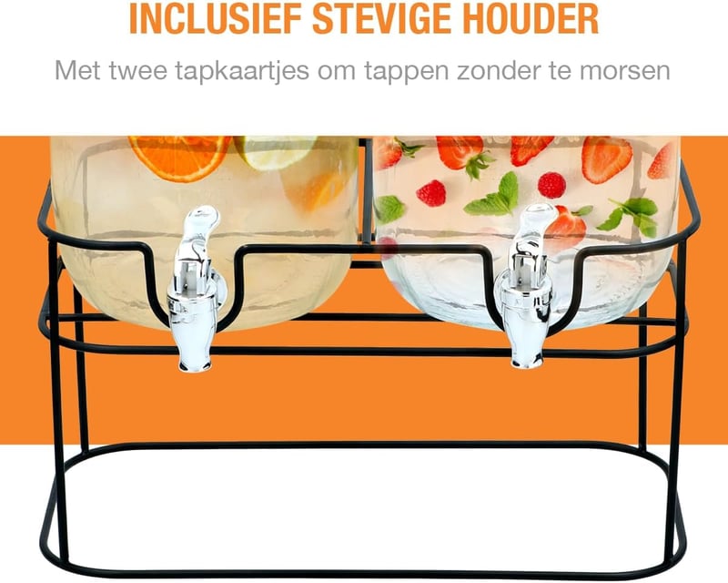 Cuisine Elegance Dupla Italadagoló 2x4 Literes Csappal 33x17x32cm