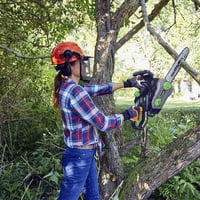CUKUGUARD 3-v-1 lesnícka ochranná prilba pre motorové píly s ochranou tváre, ochranou sluchu a štítom, EN397, žltá, nastaviteľná, odolná voči nárazom 2