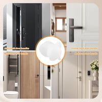 Culinavog 6 db elefánt mintás ajtókilincsütköző szilikon ütköző fali védelem szekrényajtóhoz fürdőszoba iroda fehér 7
