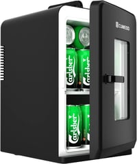 Cumeod 15L Mini Hűtőszekrény Fűtéssel, 12V/220V Autó Iroda Kollégiumi Ital Kozmetika 1