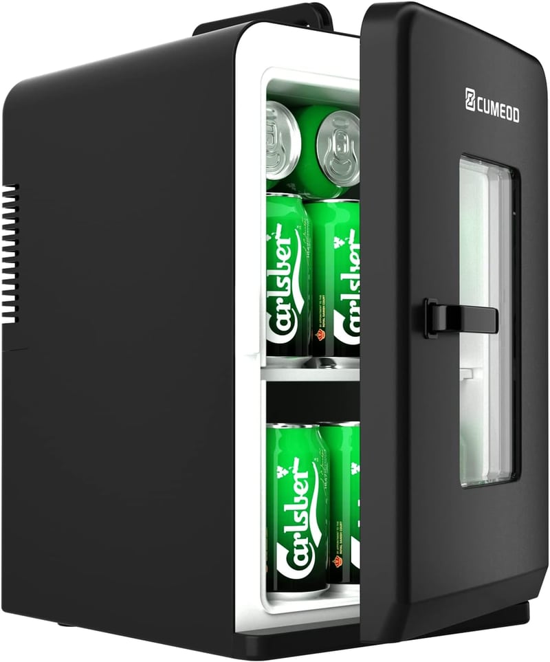 Cumeod 15L Mini Hűtőszekrény Fűtéssel, 12V/220V Autó Iroda Kollégiumi Ital Kozmetika