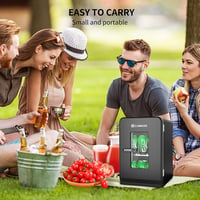 Cumeod 15L Mini Hűtőszekrény Fűtéssel, 12V/220V Autó Iroda Kollégiumi Ital Kozmetika 9