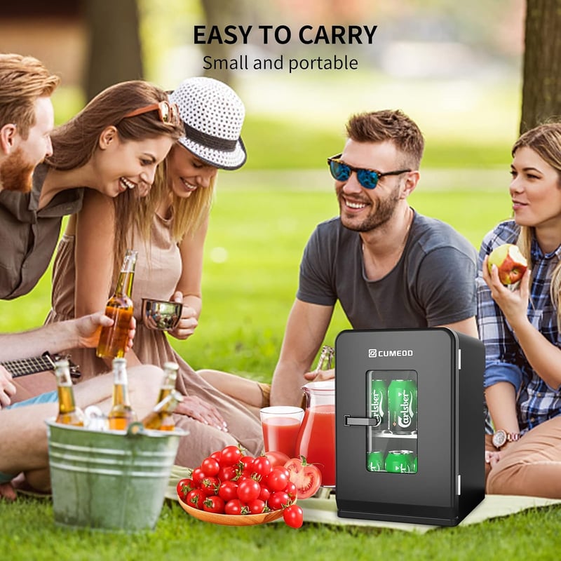 Cumeod 15L Mini Hűtőszekrény Fűtéssel, 12V/220V Autó Iroda Kollégiumi Ital Kozmetika